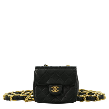 CHANEL Mini Mini Matelassé Lambskin Belt Bag