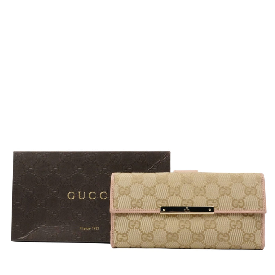 GUCCI GG Canvas Long Wallet