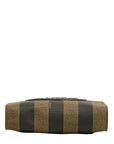 FENDI Logo Pequin Handbag / Backpack / Shoulder Bag 3-Way