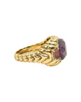 Vintage-Style Rhinestone Adjustable Ring(Gold-Plated Brass)