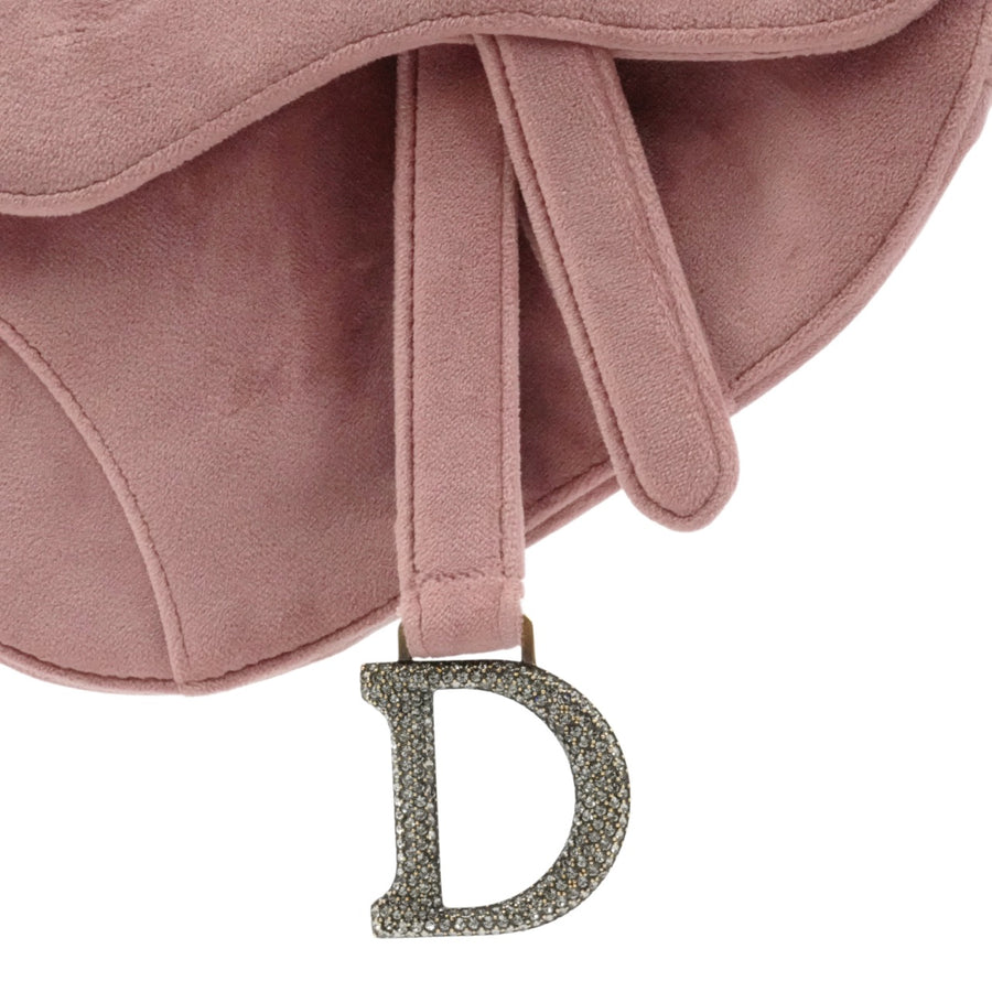 CHRISTIAN DIOR Velvet Saddlebag Handbag
