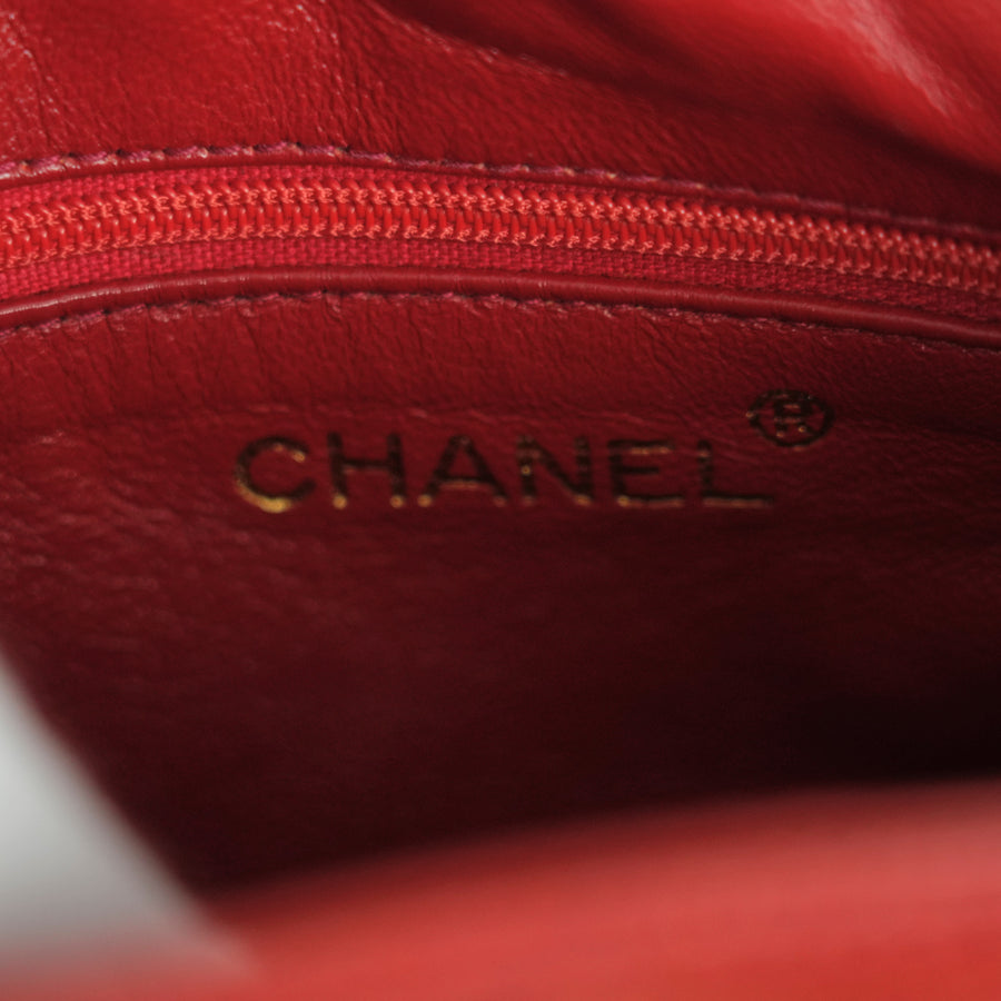 CHANEL 1991–1994 Matelassé Coco Mark Caviar Skin Shoulder Bag