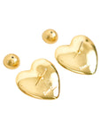 Vintage-Style Heart & Ribbon Motif Rhinestone Earrings