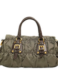 PRADA Nylon Leather Handbag / Shoulder Bag