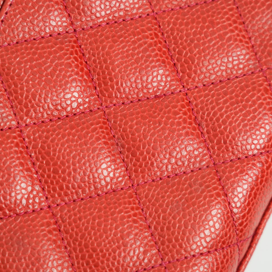 CHANEL 1991–1994 Matelassé Coco Mark Caviar Skin Shoulder Bag