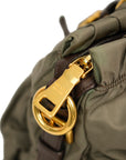PRADA Nylon Leather Handbag / Shoulder Bag
