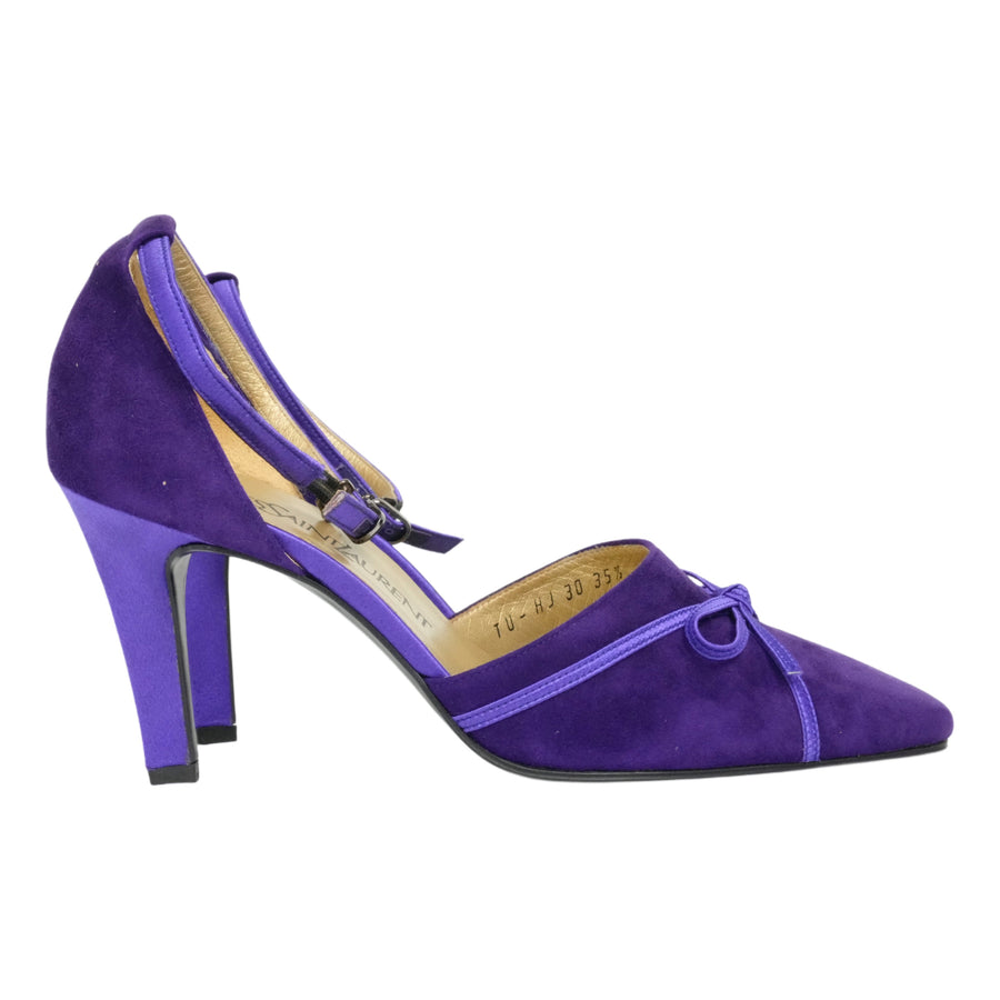 YVES SAINT LAURENT Pumps with Blue Ribbon