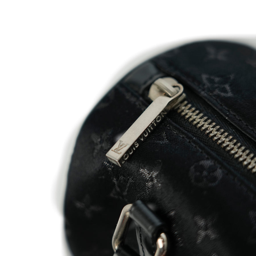 LOUIS VUITTON Monogram Little Papillon Satin Noir Handbag M92352
