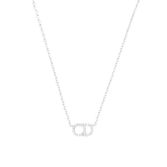 CHRISTIAN DIOR CD Logo Necklace