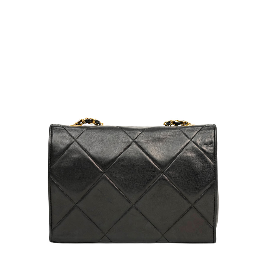 CHANEL 1986-1988Matelasse Chain Coco Mark Lambskin Shoulder Bag