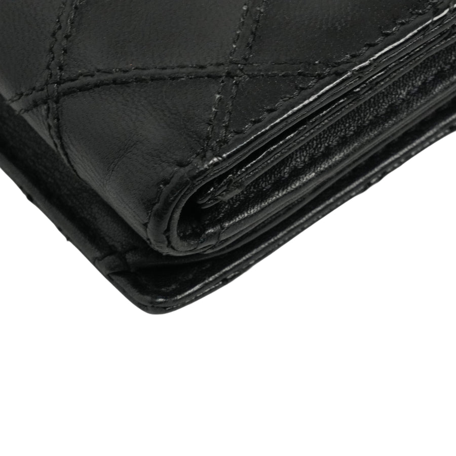 CHANEL 2009–2010 Matelassé Coco Mark Bi-Fold Long Wallet