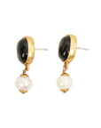 Vintage-Style Stone Earrings(Gold-Plated Brass)