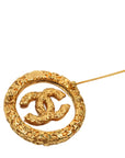 CHANEL Coco Mark Lava Circle Brooch