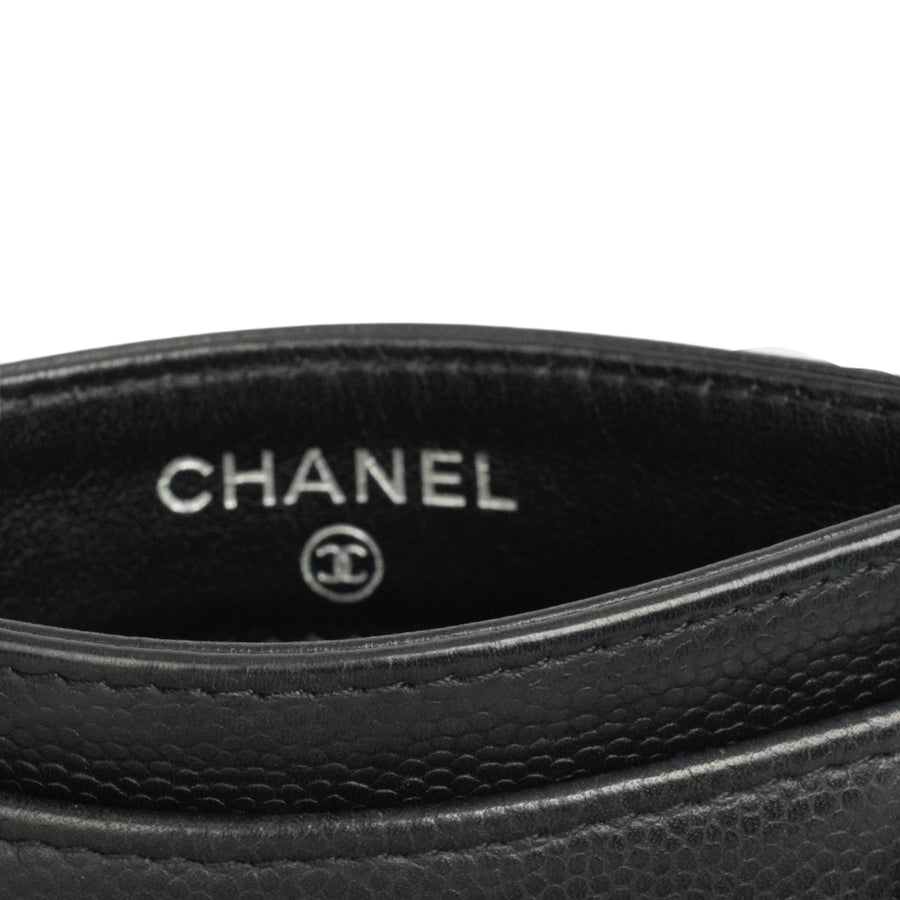 CHANEL Cocomark Caviar Skin Card Case