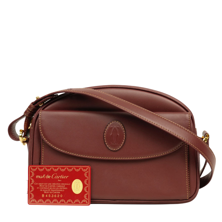 CARTIER Must Line Bordeaux Shoulder Bag