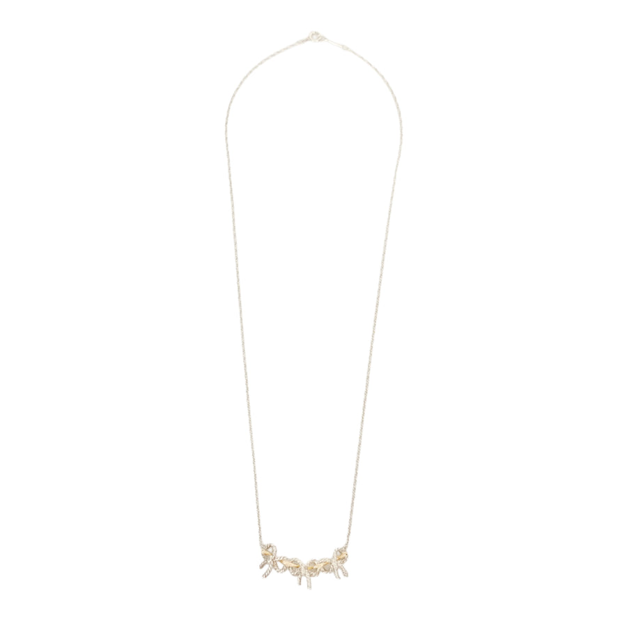TIFFANY & CO. SV925 K18YG Triple Ribbon Necklace