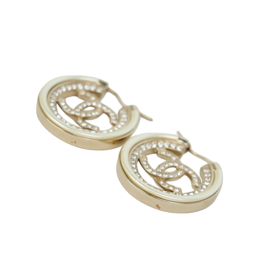 CHANEL Rhinestone Earrings