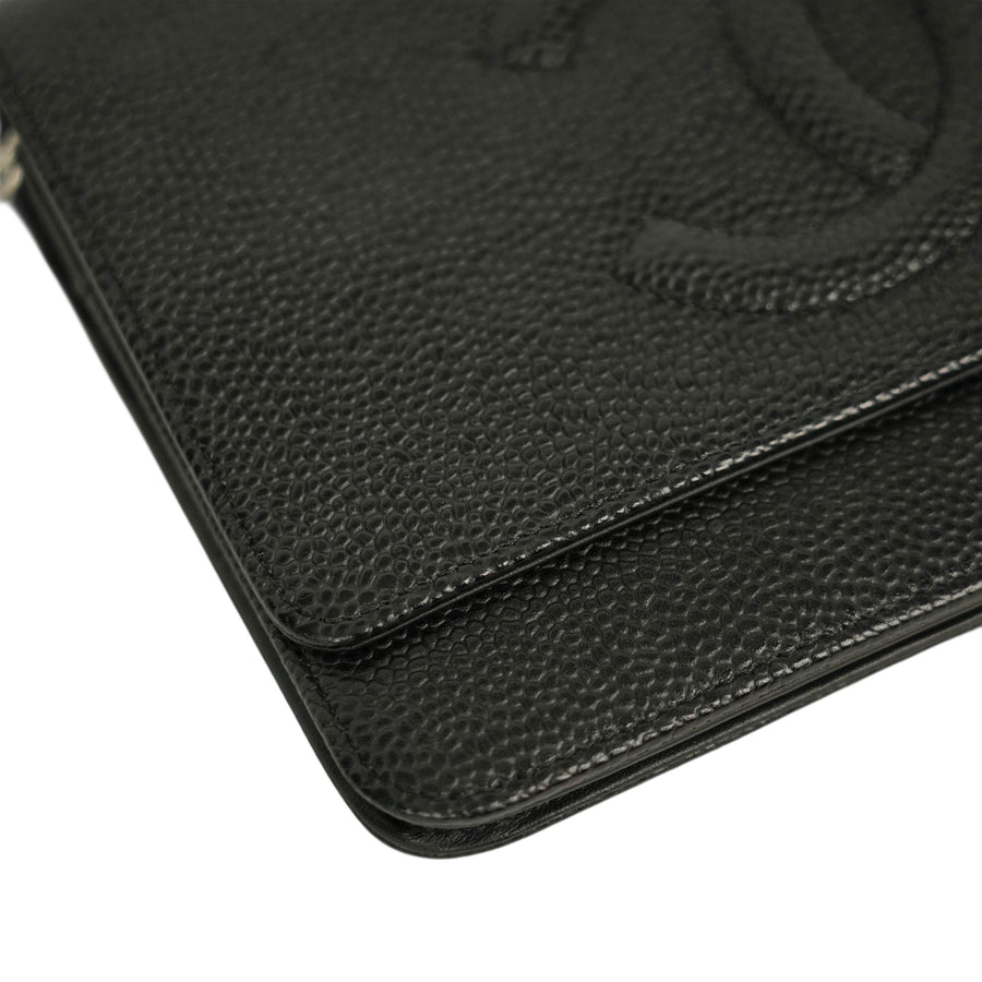 CHANEL Coco Mark Caviar Skin Shoulder Bag