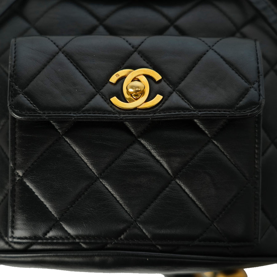 CHANEL 1994-1996 Matelassé Chain Lambskin Backpack