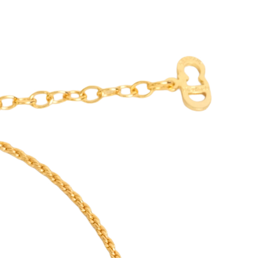 CHRISTIAN DIOR CD Logo Rhinestone Necklace