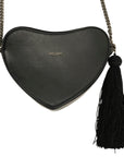 YVES SAINT LAURENT Heart Chain Fringe Shoulder Bag