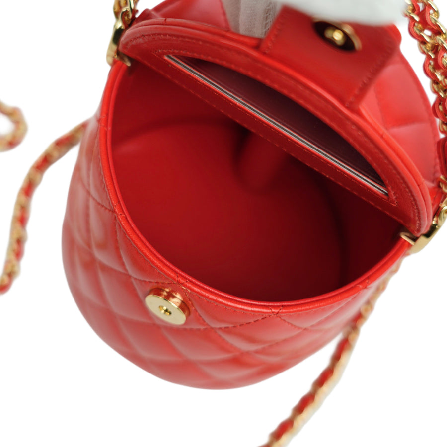 CHANEL Matelassé Lambskin Vanity Bag Handbag/Shoulder Bag