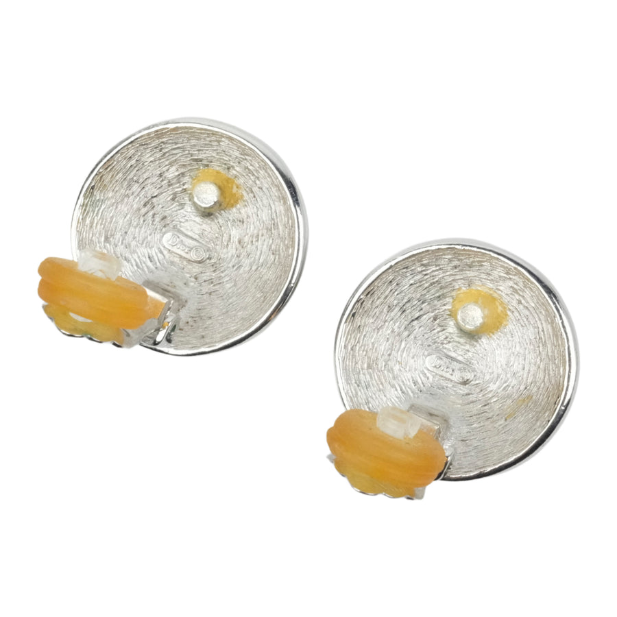 CHRISTIAN DIOR Trotter Logo Plate Earring