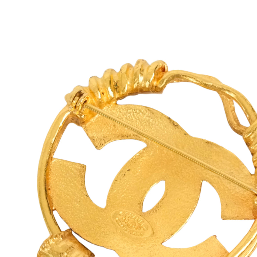 CHANEL Coco Mark Cross Motif Brooch