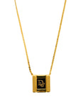 CHRISTIAN DIOR Square Dior Logo Necklace