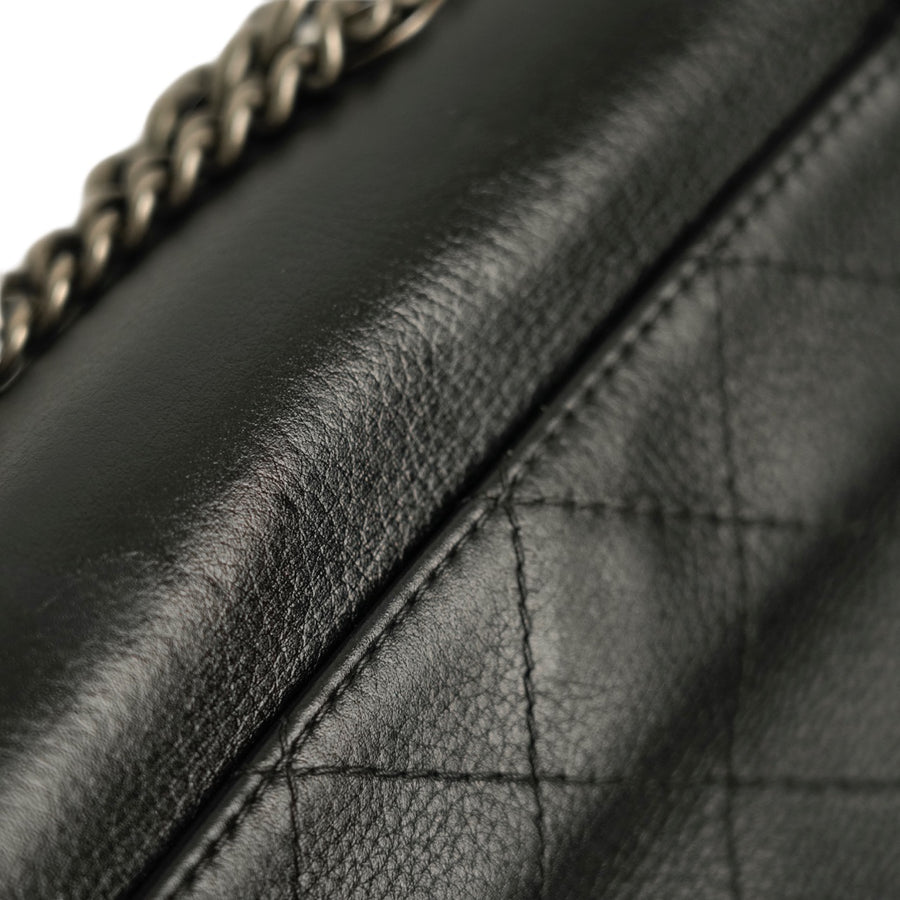 CHANEL Coco Mark Chain Aged Metal Hardware Handbag / Shoulder Bag