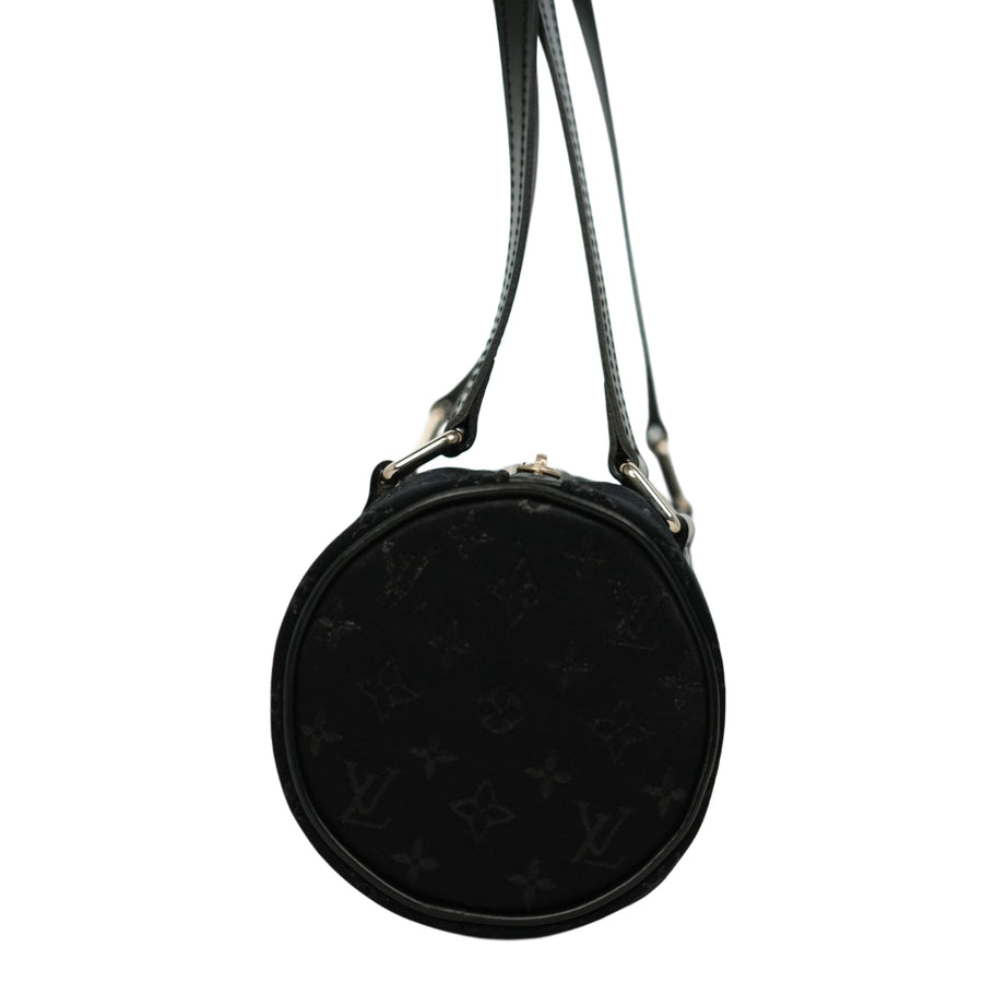 LOUIS VUITTON Monogram Little Papillon Satin Noir Handbag M92352