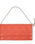 CHRISTIAN DIOR Lady Dior Cannage Chain Wallet Long Wallet / Handbag 2Way