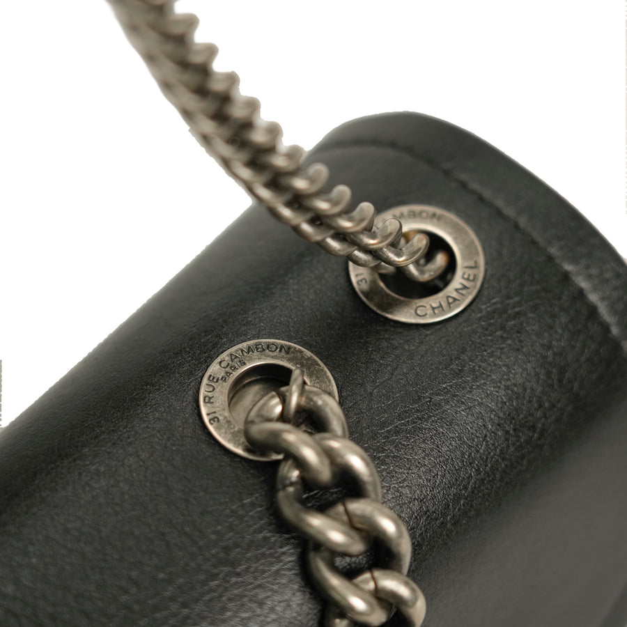 CHANEL Coco Mark Chain Aged Metal Hardware Handbag / Shoulder Bag