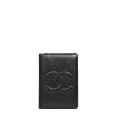 CHANEL 1996-1997 Caviar Skin Coco Mark Card Case