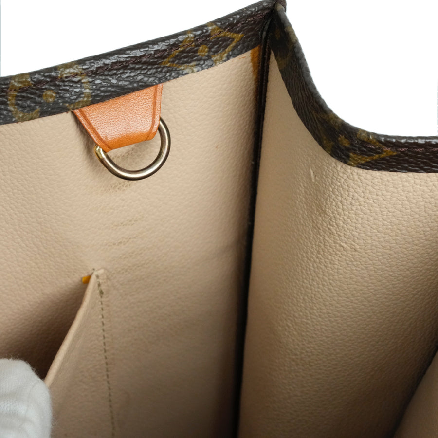 LOUIS VUITTON Monogram Sac Plat Handbag M51140