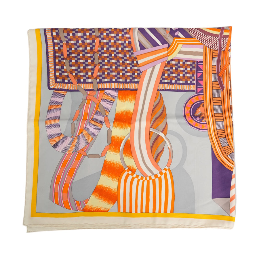 HERMES Carre 90 “La Selle Imaginaire” Imaginary Saddle Scarf