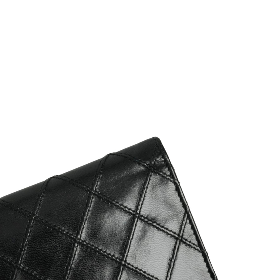 CHANEL 2009–2010 Matelassé Coco Mark Bi-Fold Long Wallet