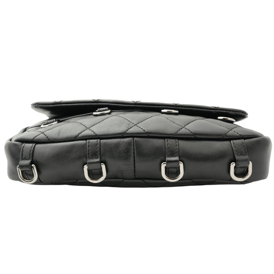 CHANEL 2006–2008 Matelassé Turn-Lock Multi-Pochette Lambskin Shoulder Bag