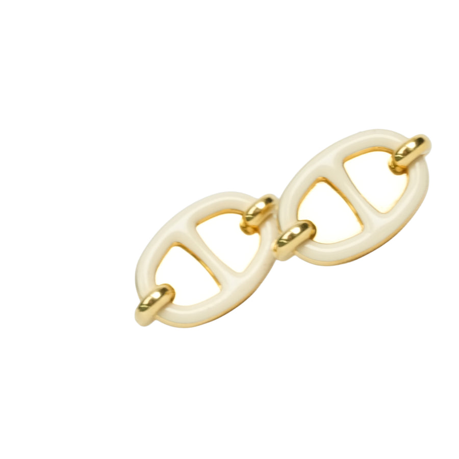 HERMES Mini Maillon Chain Link Earrings