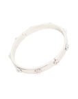 Vintage-Style Flower Motif Rhinestone Bangle