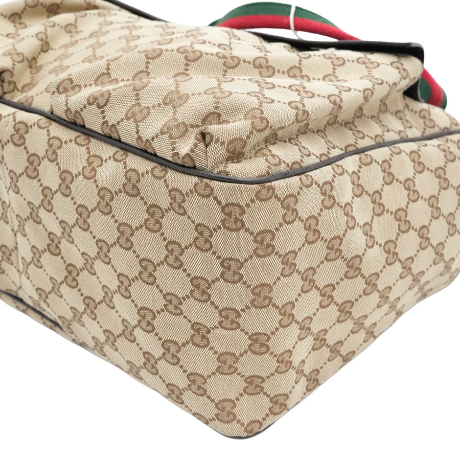 GUCCI  GG Canvas Sherry Line 161836 Tote Bag/Handbag