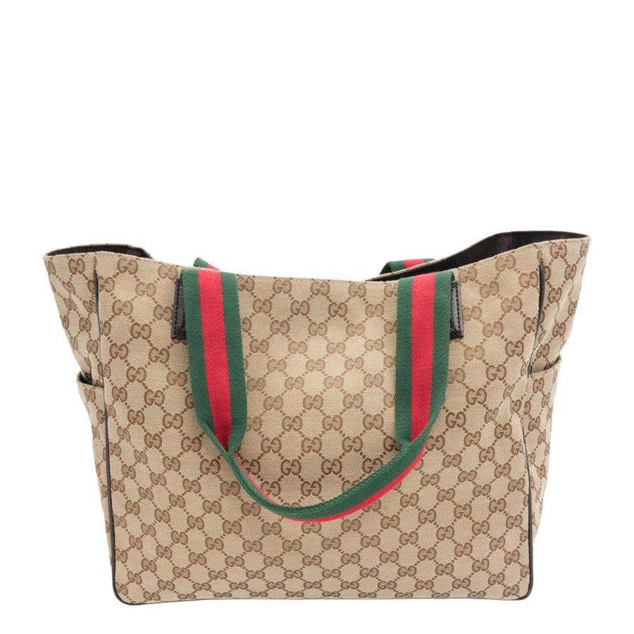 GUCCI  GG Canvas Sherry Line 161836 Tote Bag/Handbag