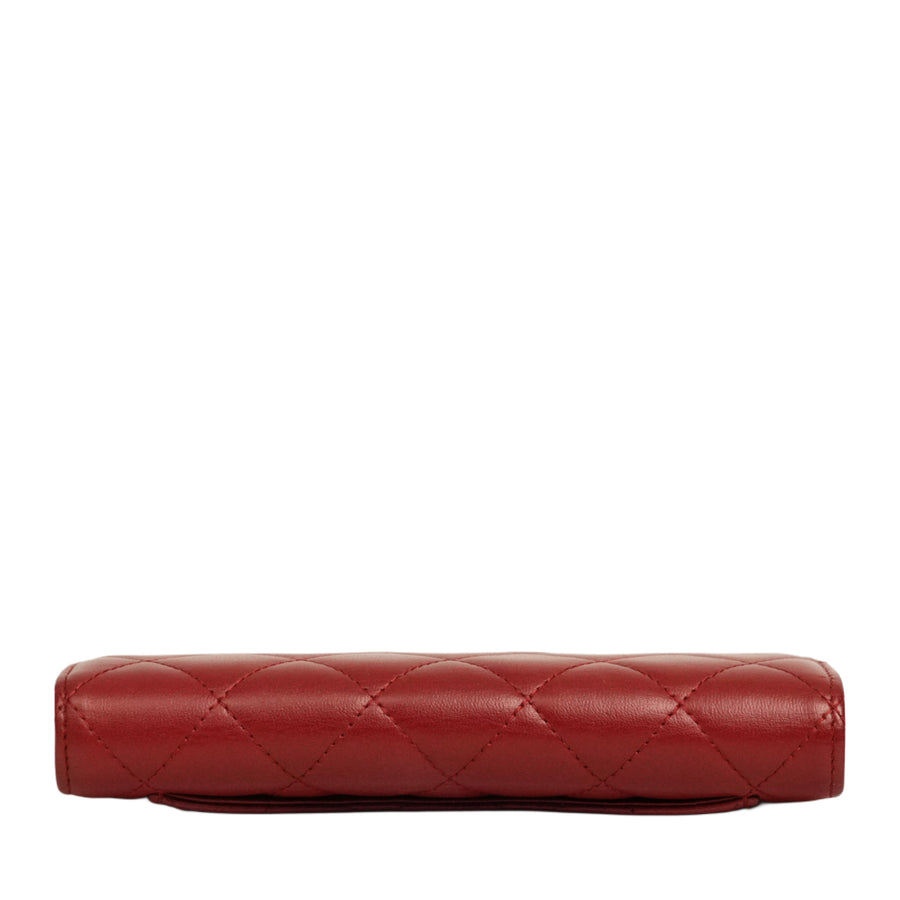 CHANEL Matelasse Coco Mark Tri-Fold Long Wallet