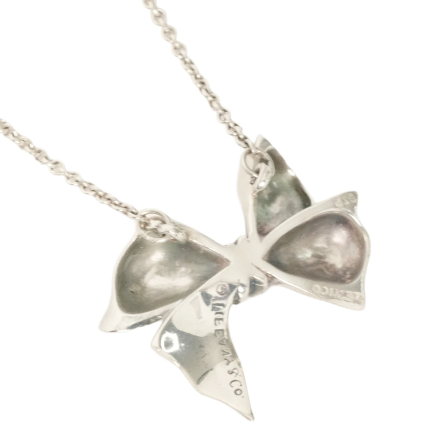 TIFFANY & CO. SV925 House Design Ribbon Necklace
