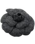 CHANEL Felt Camellia Brooch