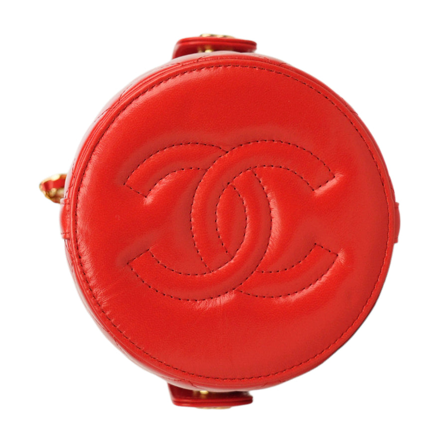 CHANEL Matelassé Lambskin Vanity Bag Handbag/Shoulder Bag