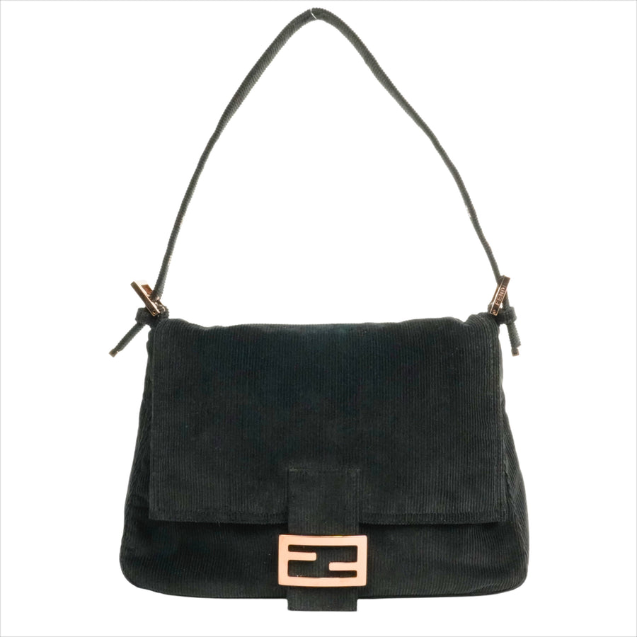 FENDI Corduroy Mamma Baguette Shoulder Bag
