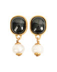 Vintage-Style Stone Earrings(Gold-Plated Brass)