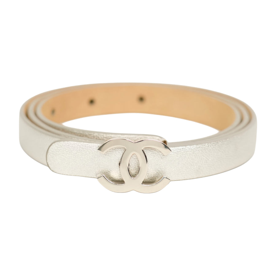 CHANEL CUIR VERITABLE Coco Mark Belt