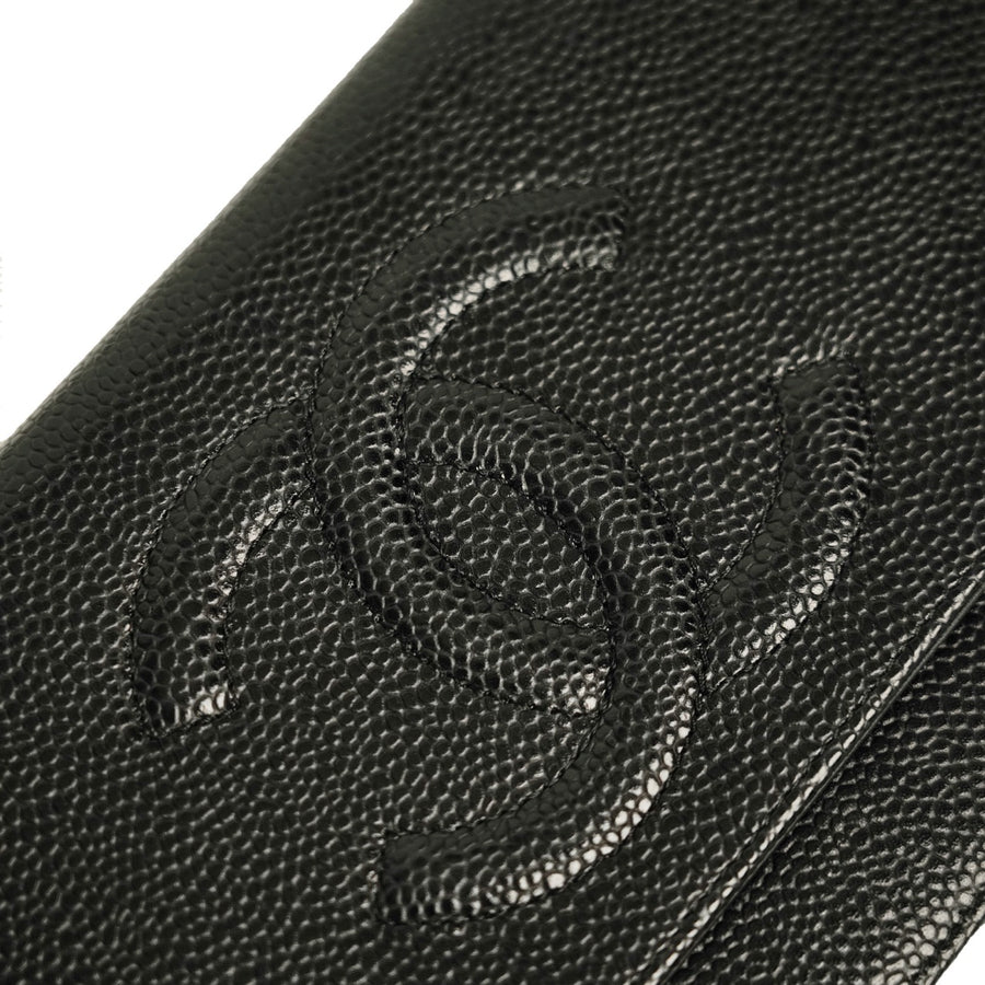 CHANEL Coco Mark Caviar Skin Shoulder Bag
